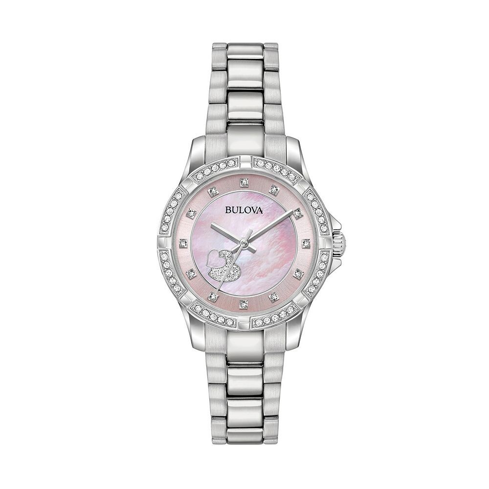 

Женские часы Bulova Crystal Heart из нержавеющей стали - 96L237, цвет Silver Tone