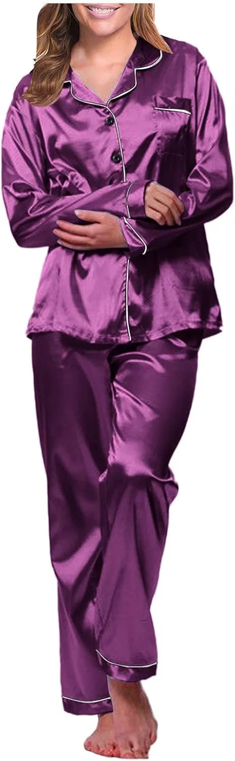 Пижамный комплект из сатина, Purple