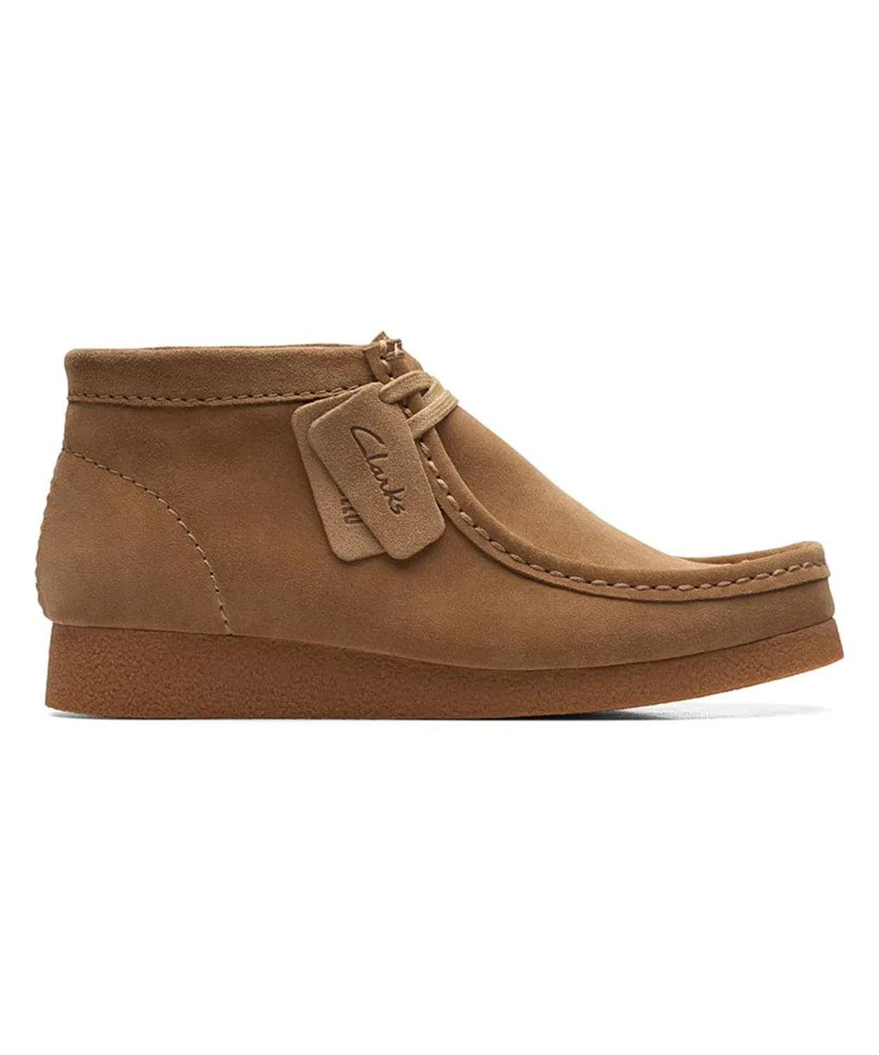 Ботинки Wallabee EVO Bt бренда Clarks на шнуровке, цвет сэнд бежевый