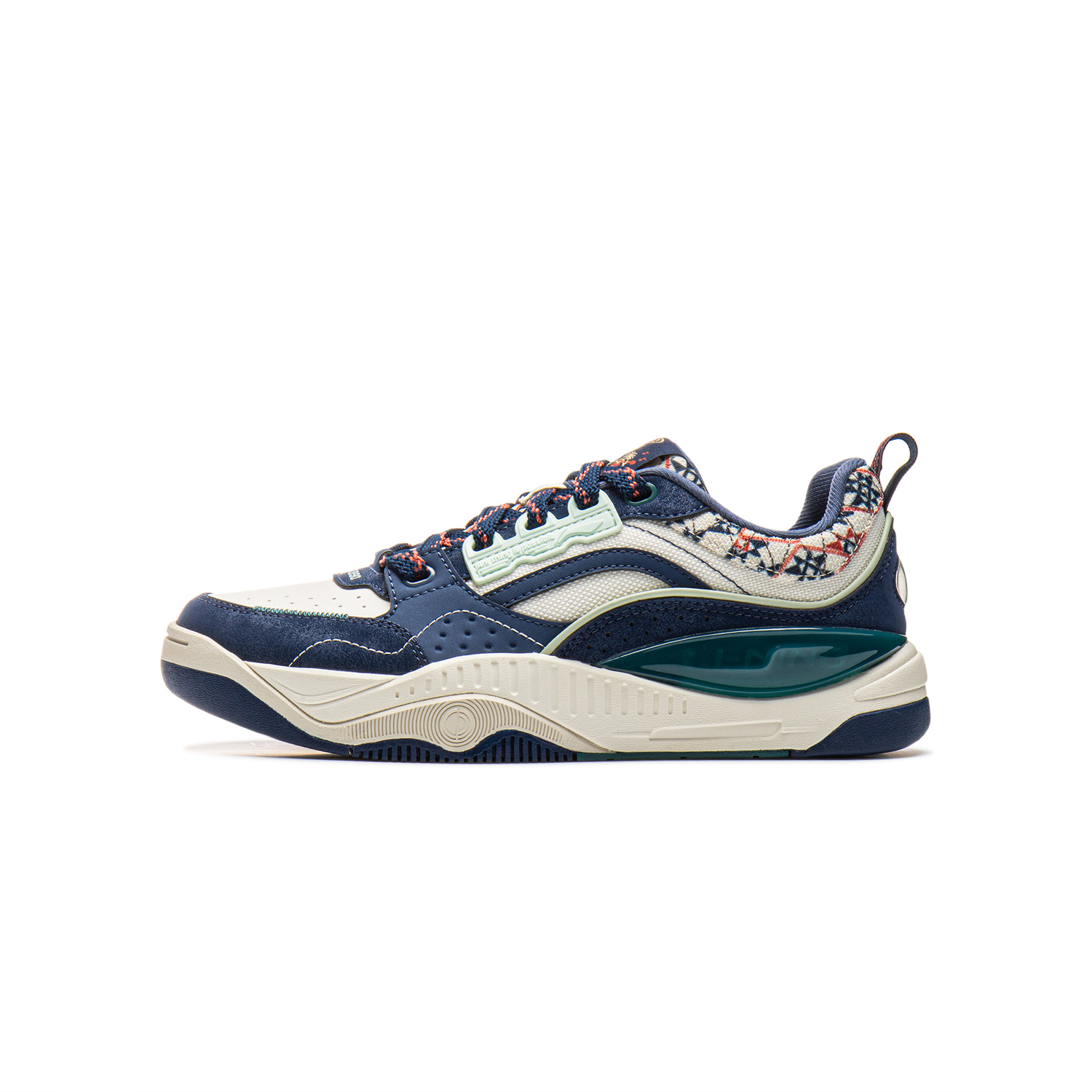 

LINING YOUNG Антискользящие и износостойкие детские скейтборд-кроссовки с амортизацией Ivory/Deep Prussian Blue Kids'