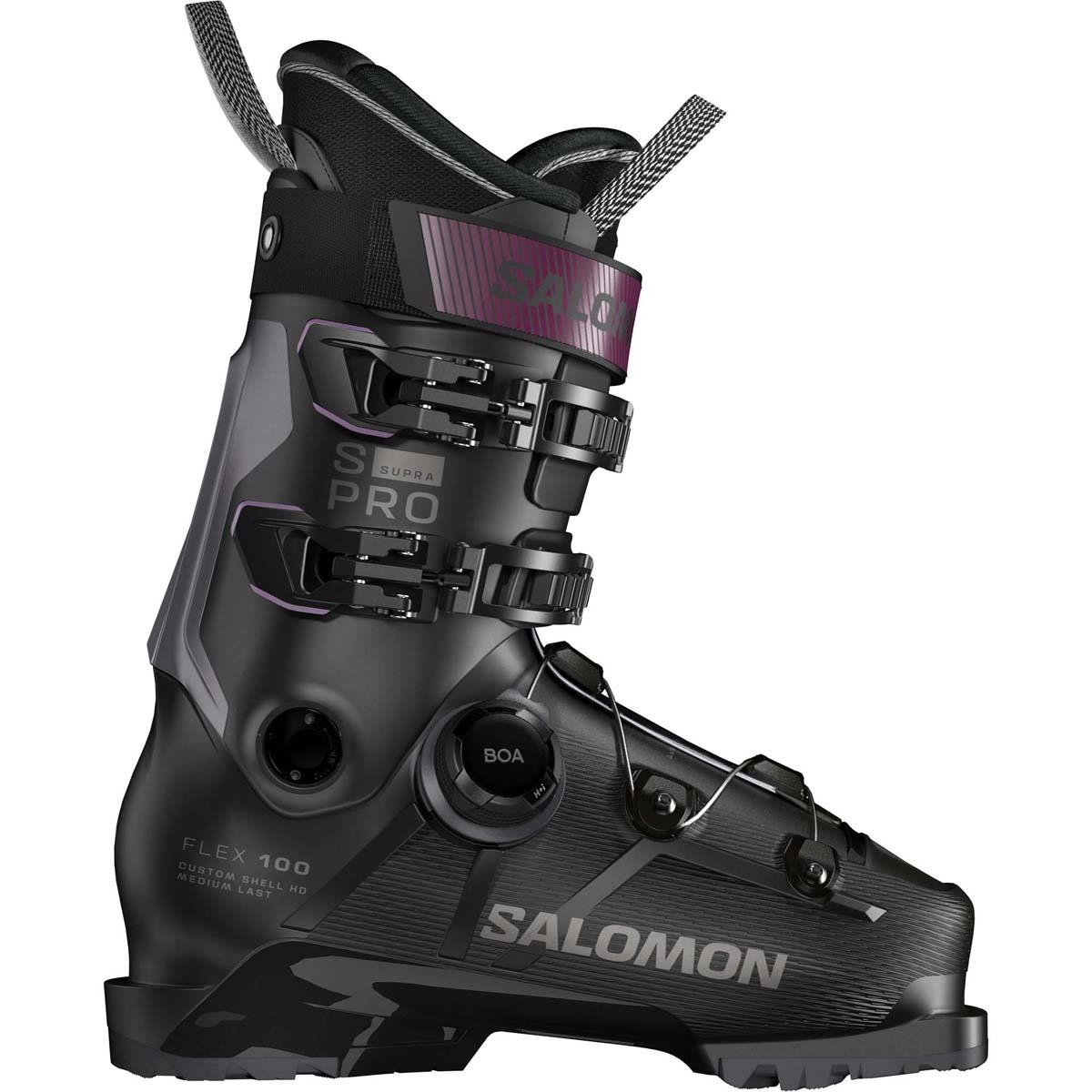 

Горнолыжные ботинки S/Pro Supra BOA 100, мужские Salomon, Black/Dark Grey Met/Burgundy Met