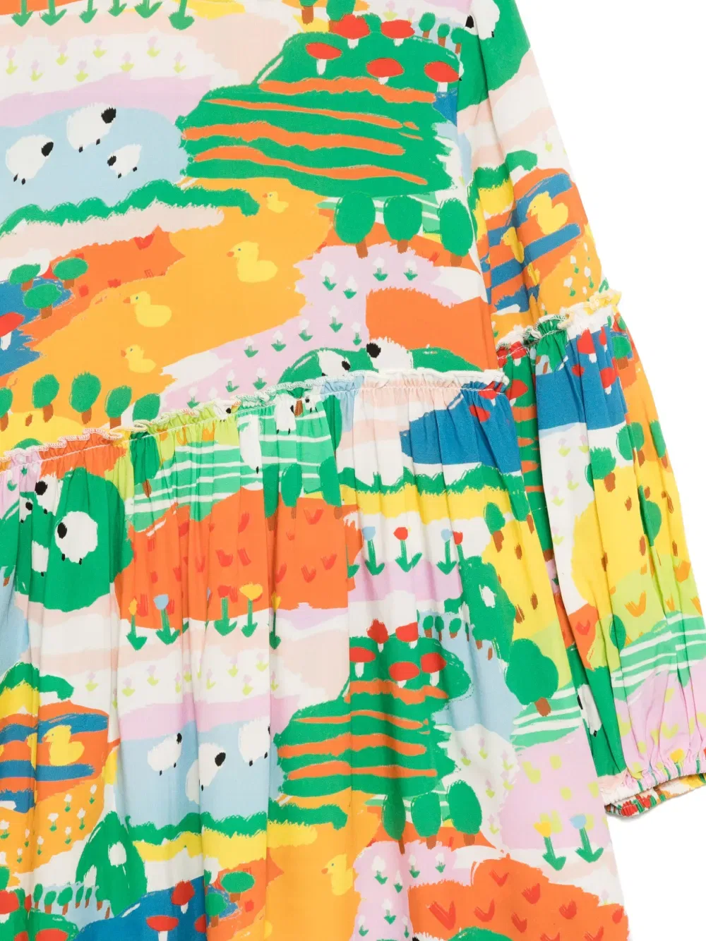 Платье с графическим принтом Stella Mccartney Kids, оранжевый — фото 3