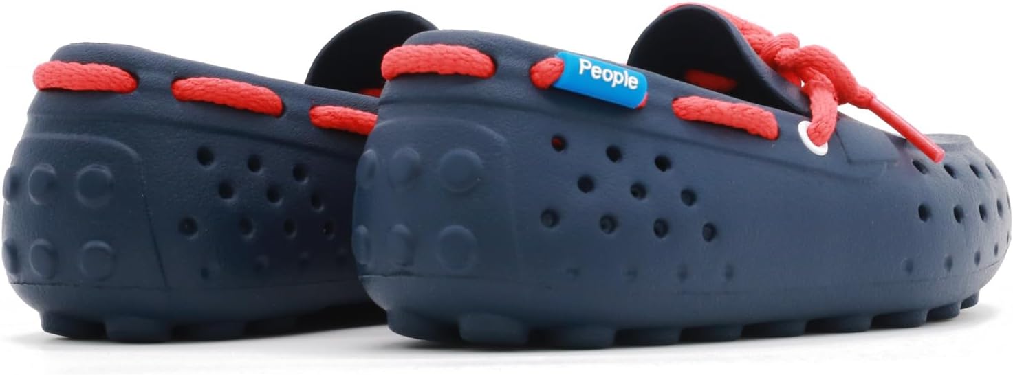 Детская обувь People Footwear Senna - водонепроницаемые мокасины на резиновой подошве, легкие и прочные лодочные туфли для мальчиков и девочек, нескользящие водные туфли для активного отдыха на улице, красный/синий — фото 4