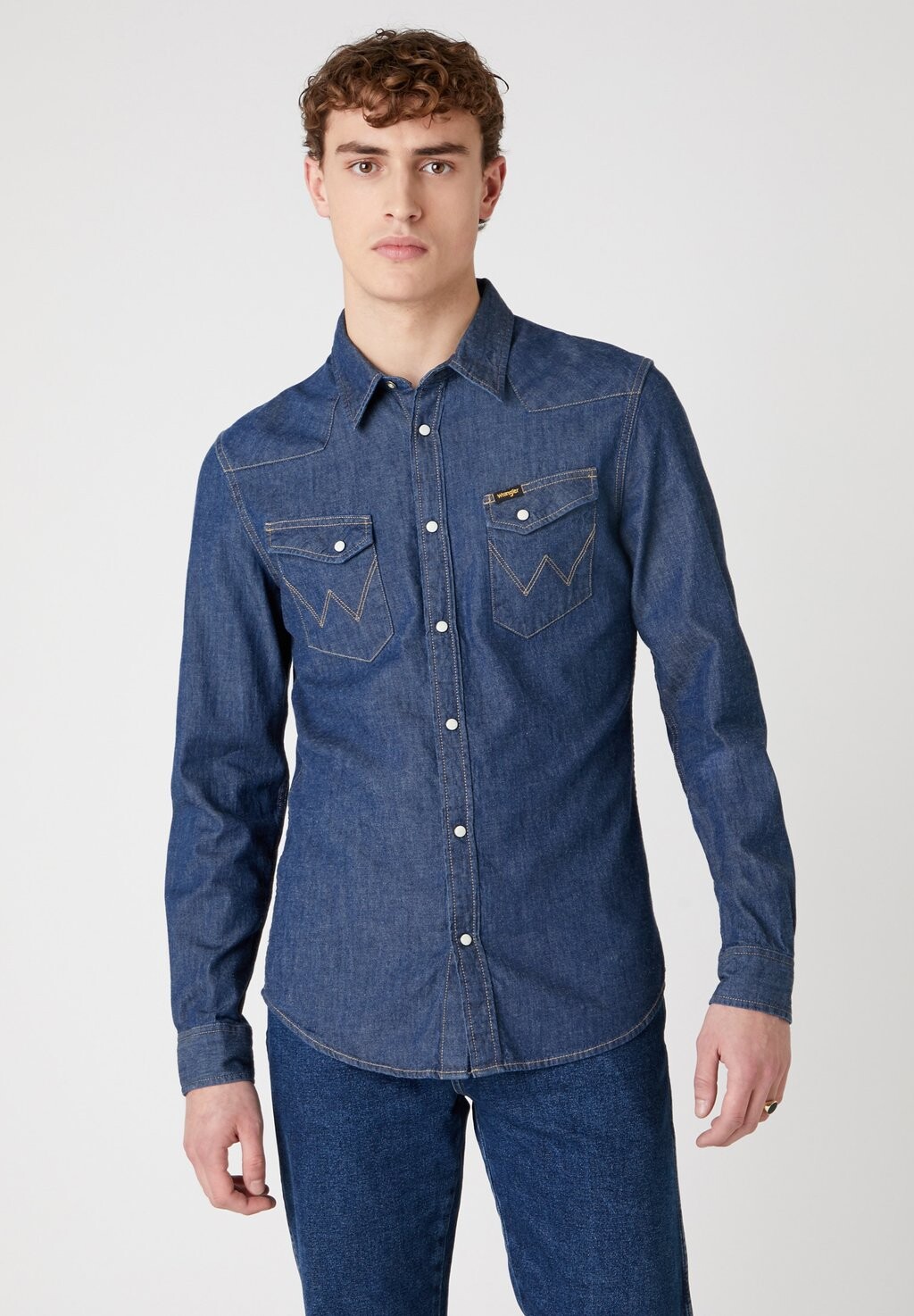 

Рубашка LS WESTERN Wrangler, каменно-синий деним