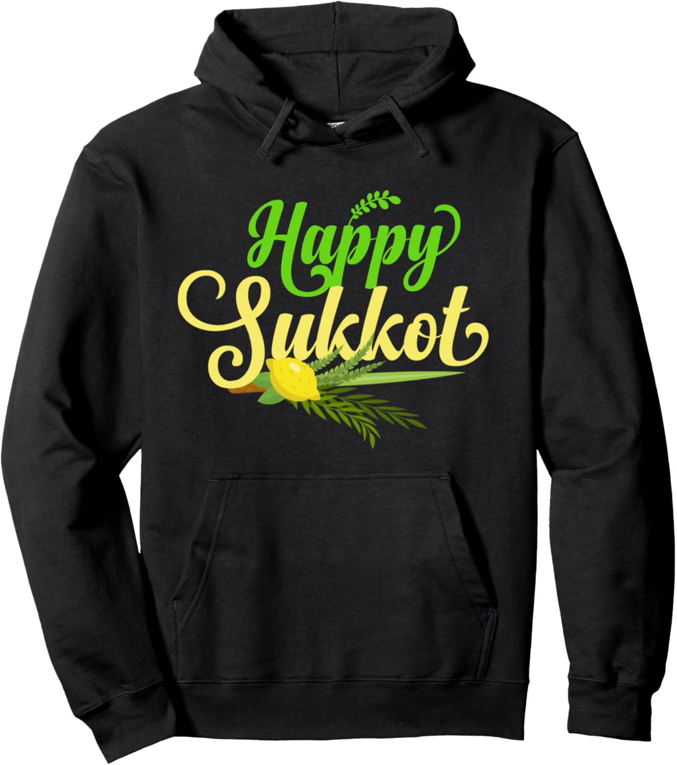 

Толстовка с надписью «Благословение скинии Суккот» (Лулав и Этрог) Sukkot Or Feast Of Tabernacles Or Camping Festival, черный