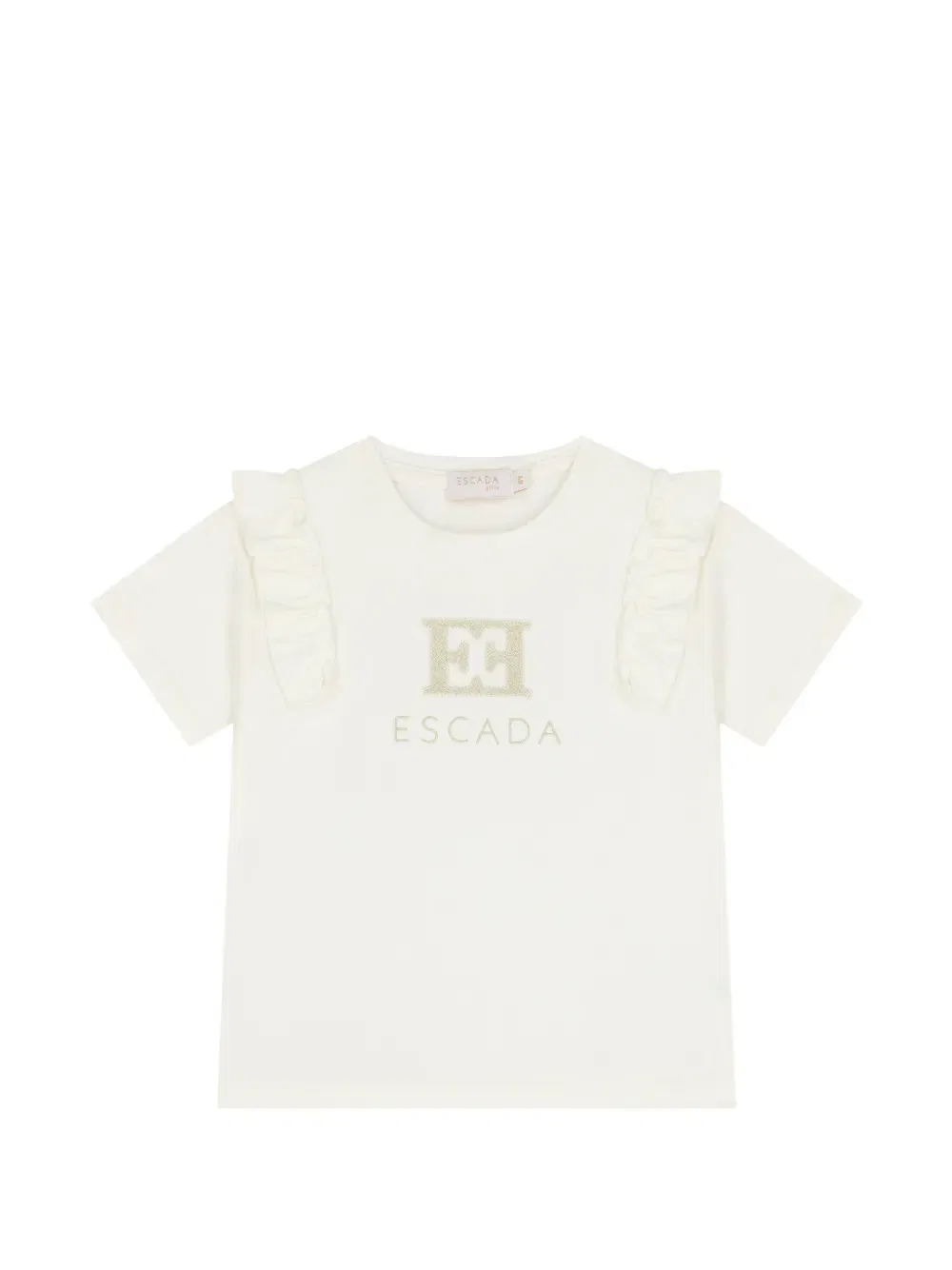 Футболка с оборками Escada Kids, нейтральный