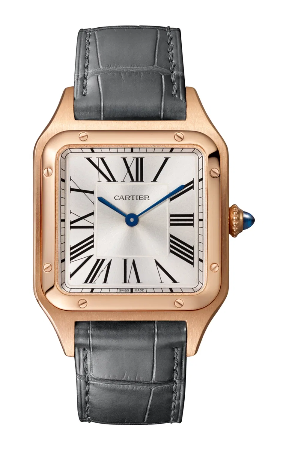 САНТОС-ДЮМОН, МОДЕЛЬ ГРАНД, КВАРЦ, РОЗОВОЕ ЗОЛОТО, КВАДРАТ - WGSA0021 CARTIER, золотой