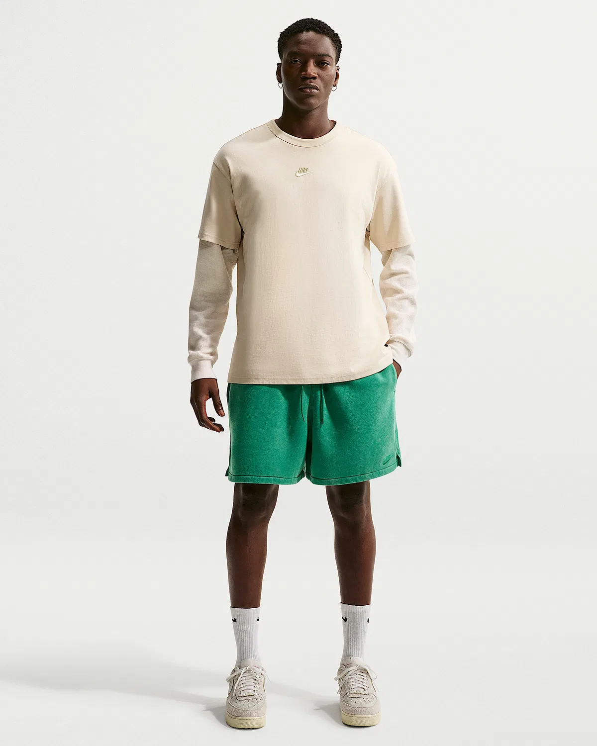 Мужские флисовые шорты Nike Club, Malachite/Malachite