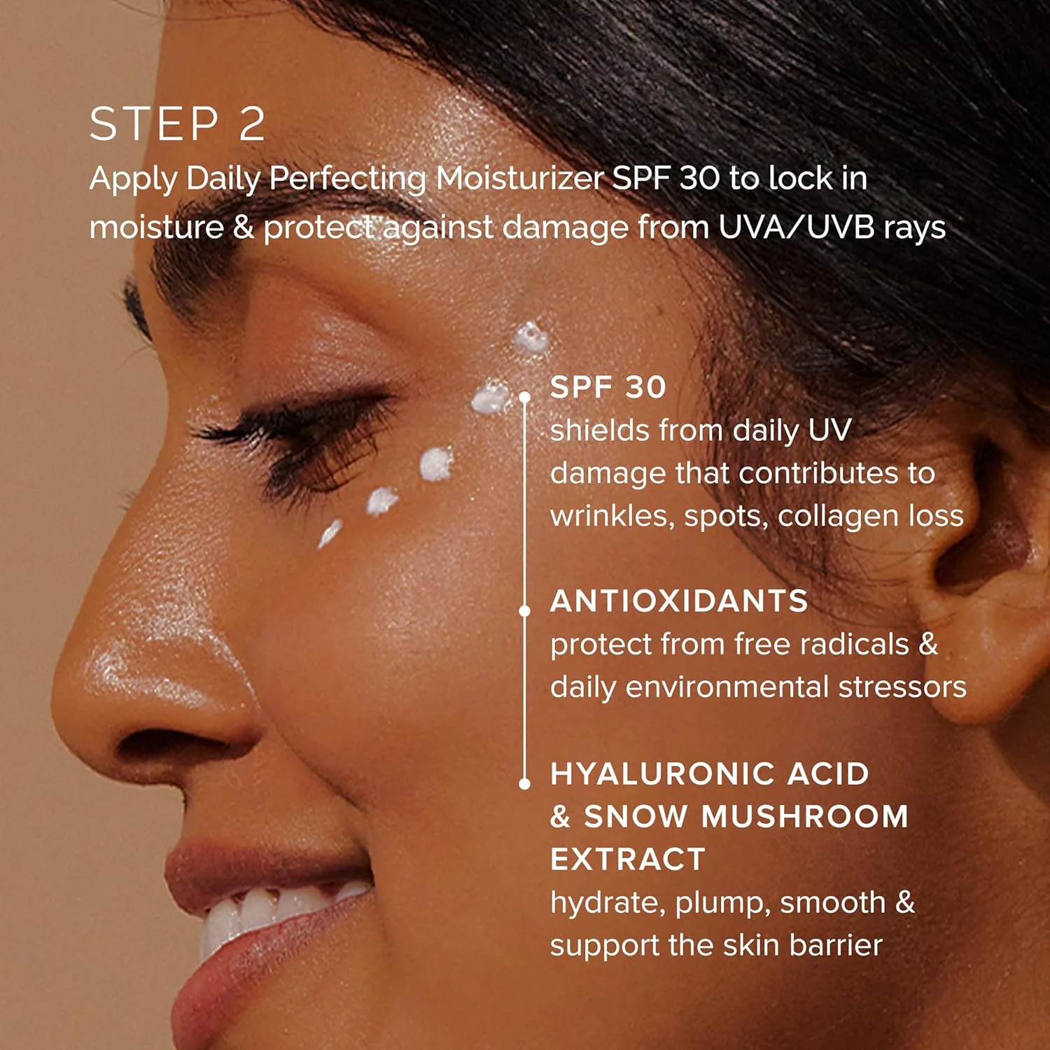 Набор MDSolarSciences Daily Perfecting Moisturizer SPF 30 и Revitalizing Eye Gel | Утренний антивозрастной уход за кожей | Гиалуроновая кислота, пептиды | Осветляет и уменьшает темные круги и морщины, Green — фото 4