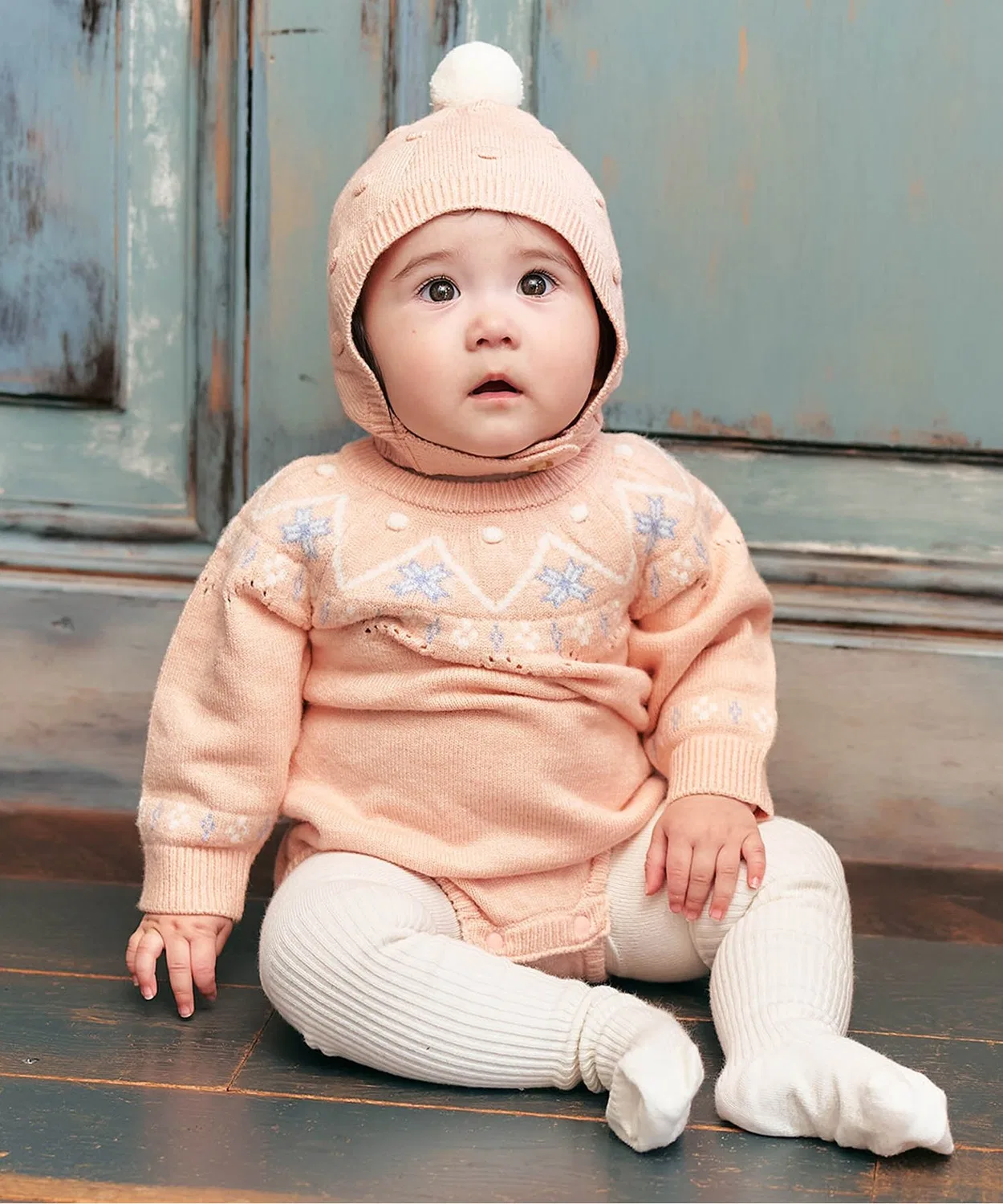 Боди-комбинезон Nordic Knit, бренд apres les cours, розовый — фото 4