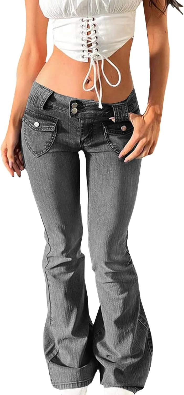 

Джинсы женские low rise bootcut baggy y2k stretchy