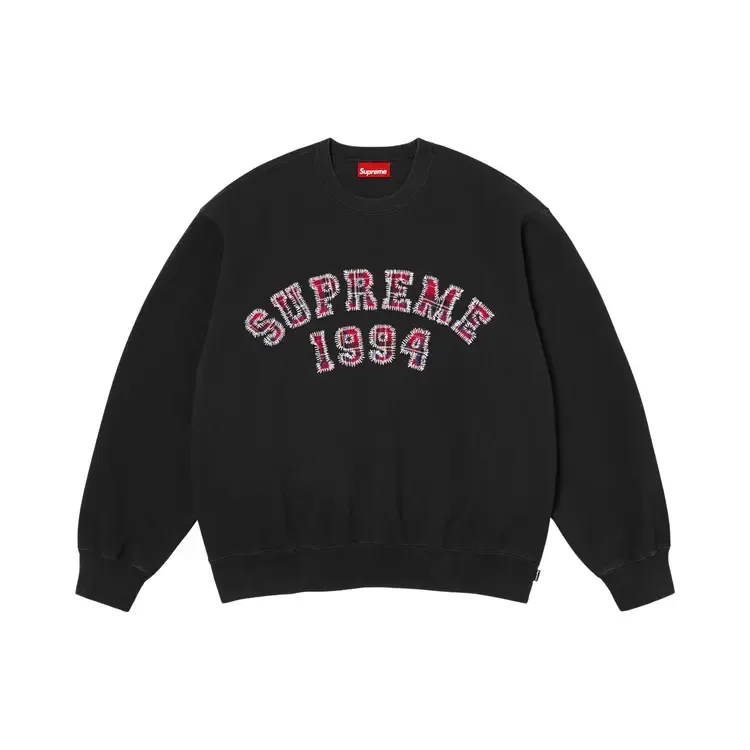 Свитшот Supreme Plaid Arc Crewneck 'Black'