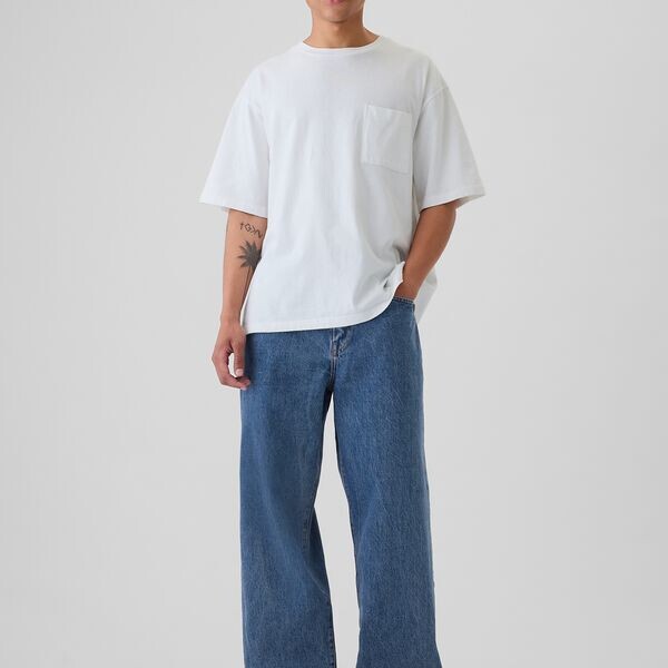 

Джинсы baggy-fit со средней посадкой на талии Gap, синий