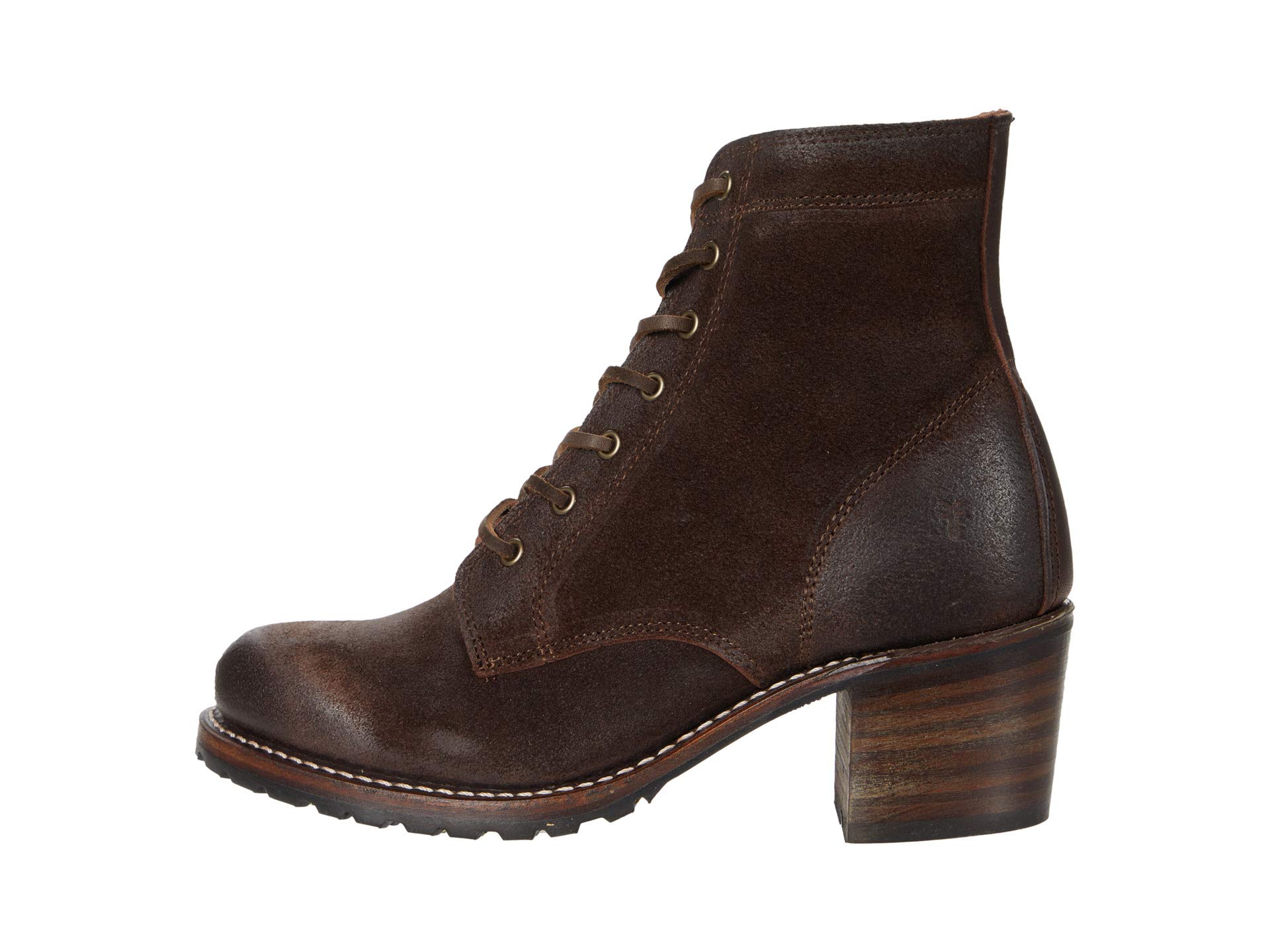 Ботинки Frye Sabrina 6G Lace Up, Dark Brown Oiled Suede — фото 4