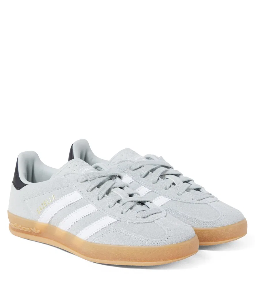 Замшевые кроссовки Gazelle Indoor Adidas Originals Kids, серый