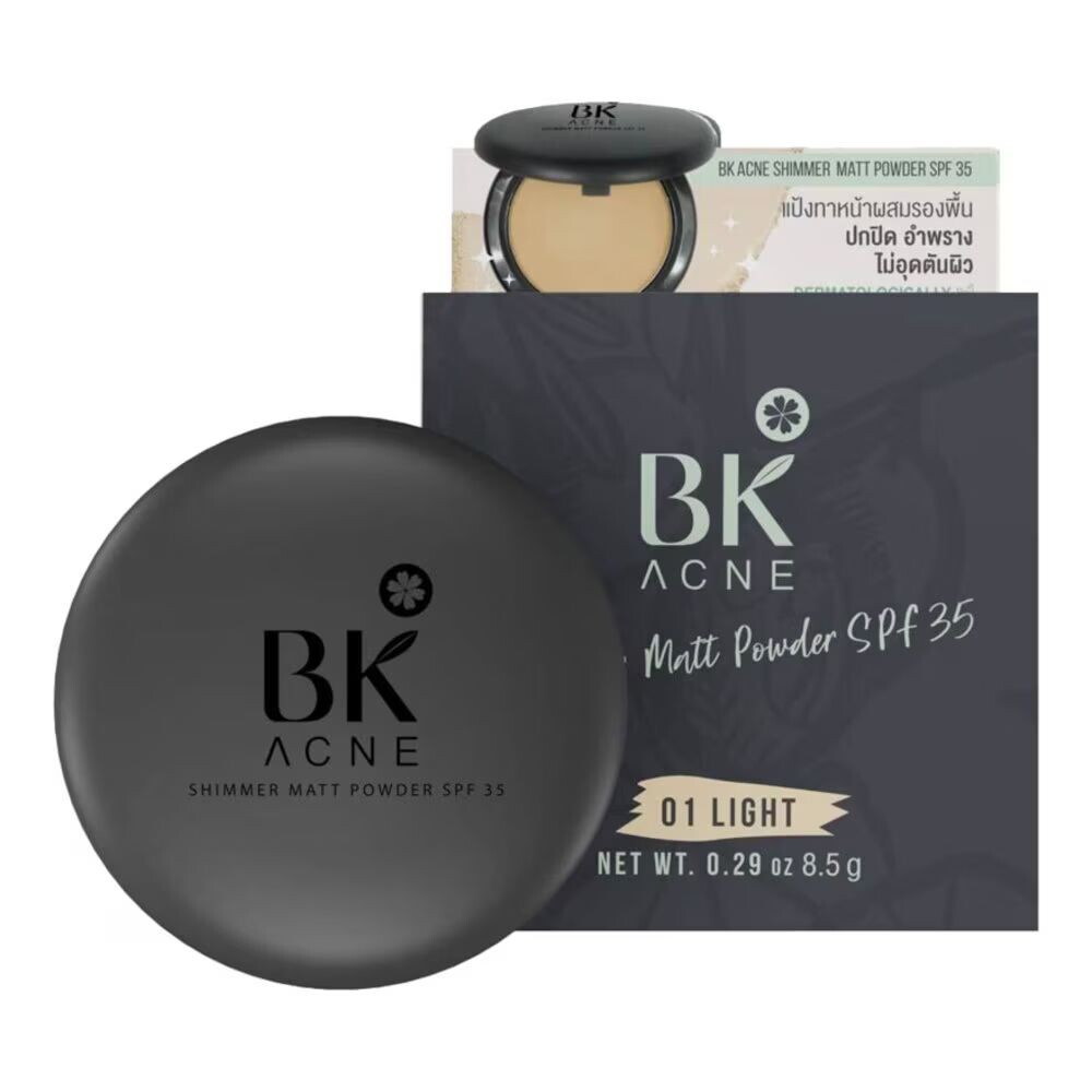 

BK Acne Мерцающая матовая пудра SPF35 (01 Light) 10г, Gray