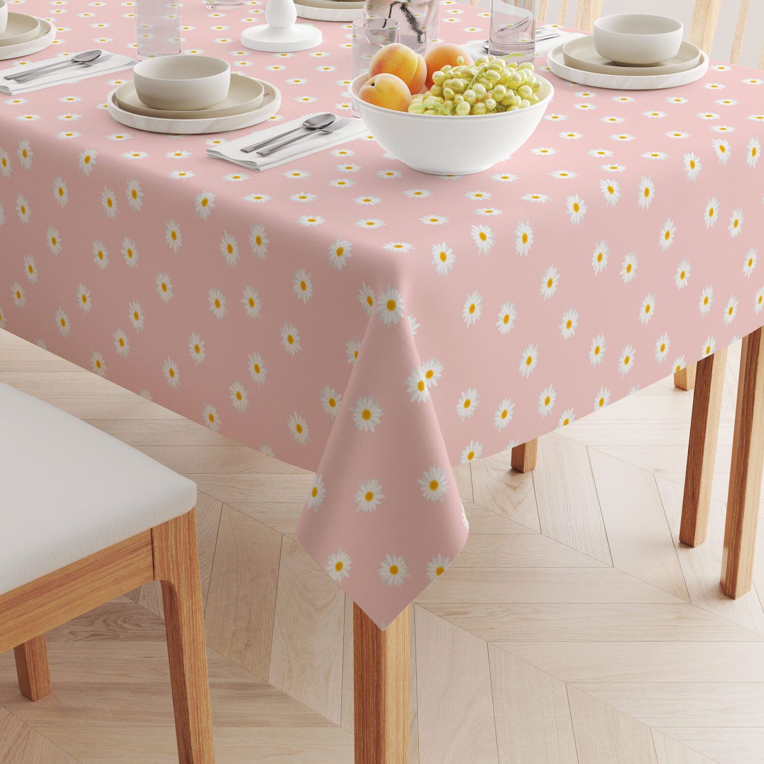 

Квадратная скатерть, 100% хлопок, 60x60 дюймов, Daisy Designs