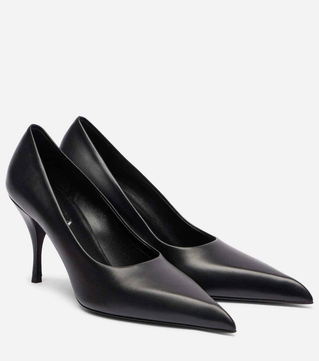 Кожаные лоферы Prada, черный