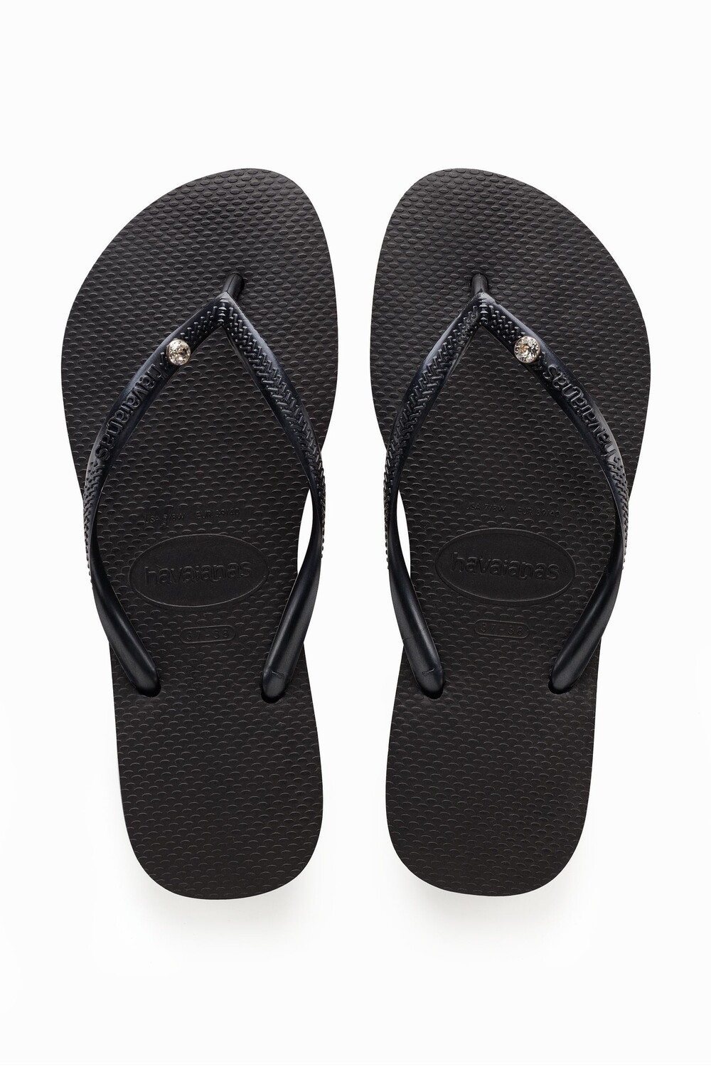 

Розовые облегающие босоножки с кристаллами Havaianas, черный