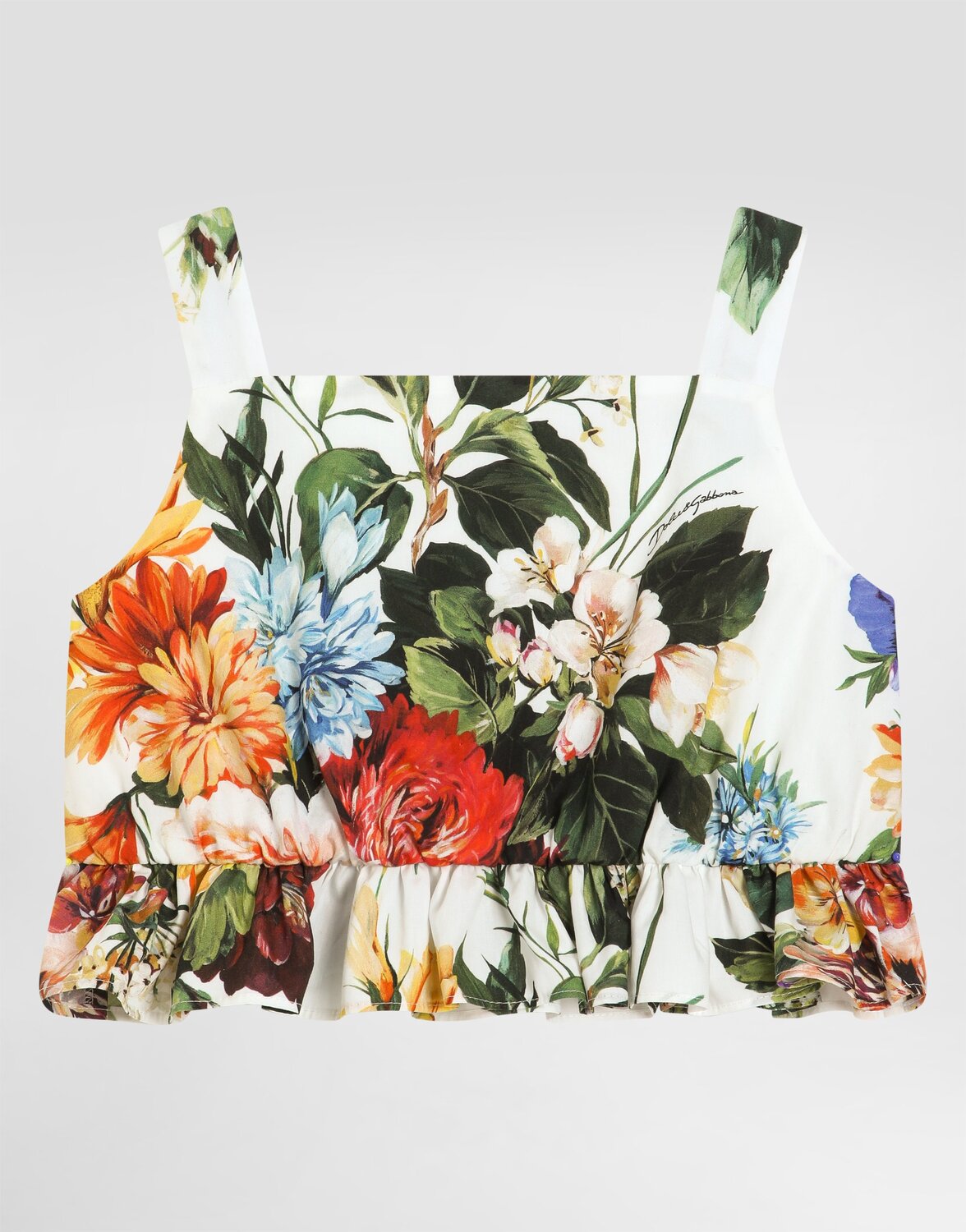 

Топ из поплина с цветочным принтом Dolce&Gabbana, мультиколор