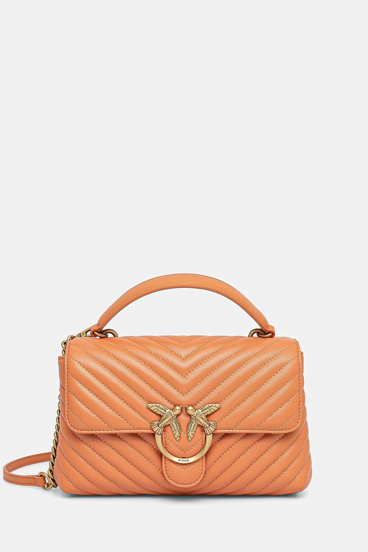 

Сумочка из кожи Pinko, оранжевый
