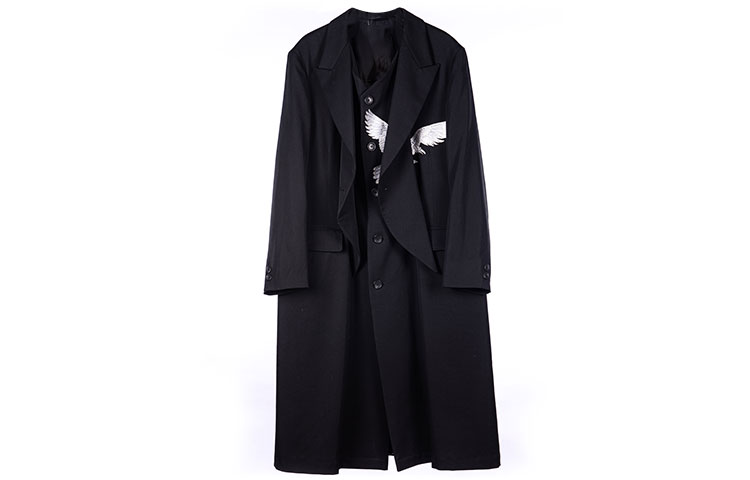 

Yohji Yamamoto Черное мужское пальто, Black