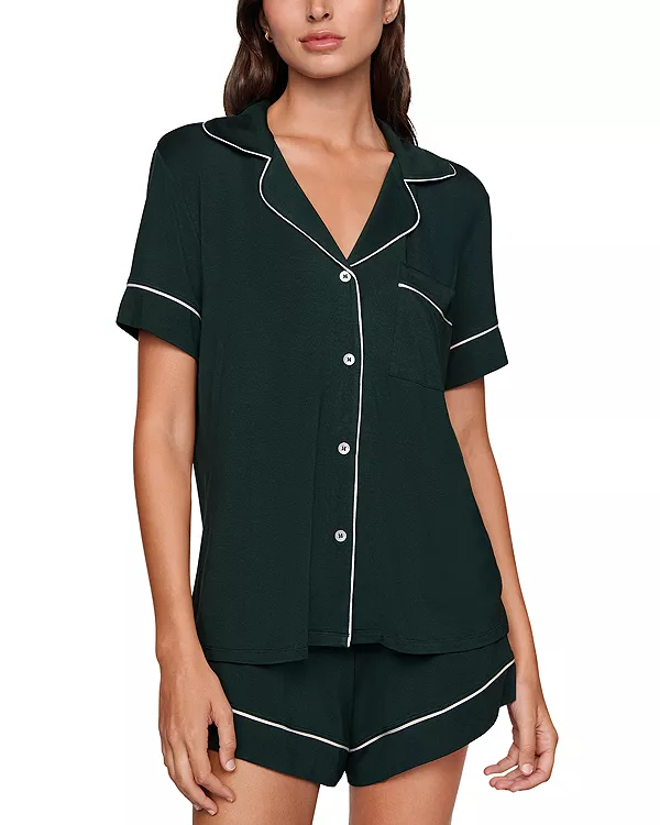 

Свободный топ с коротким рукавом и шорты от Жизель Eberjey, зеленый