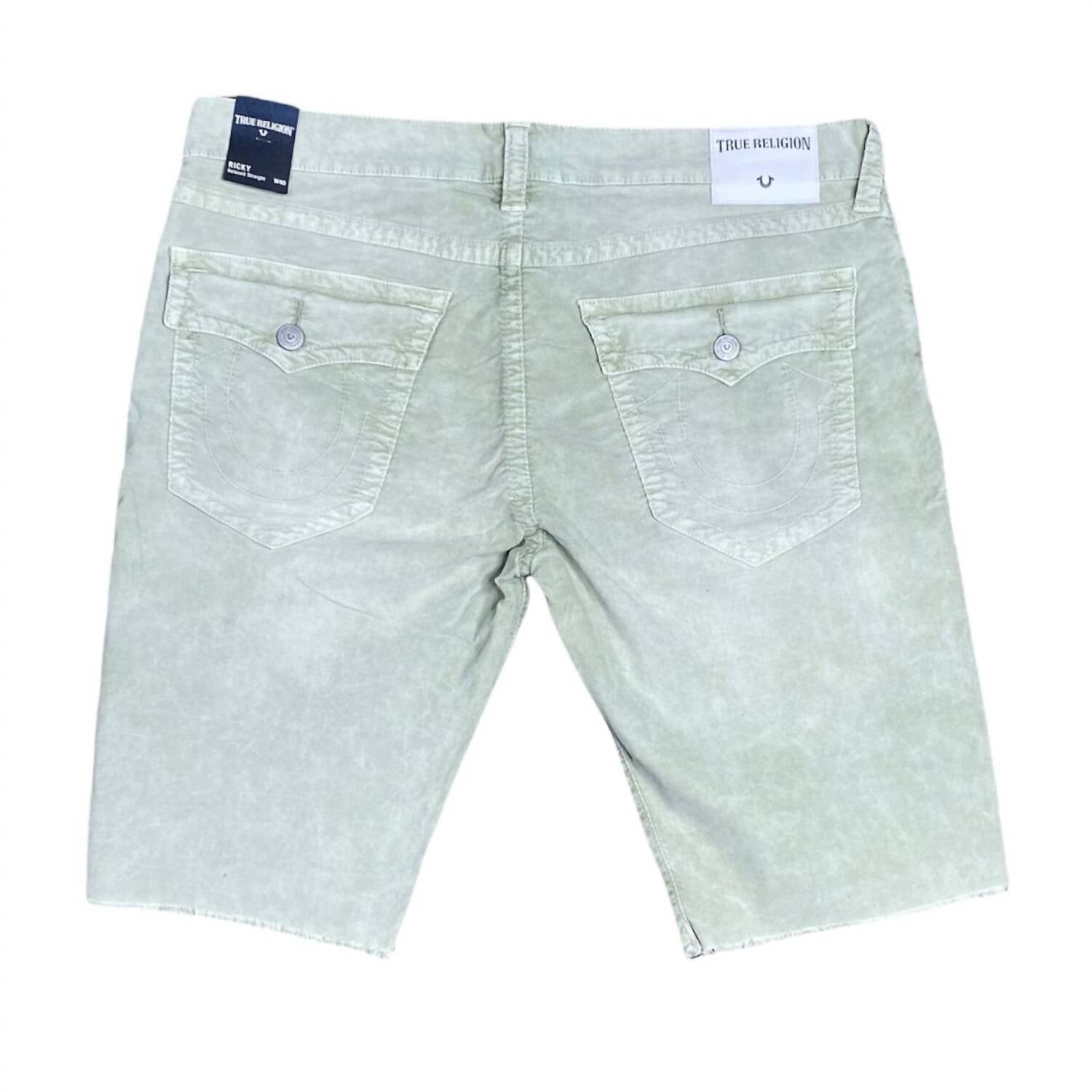 

Мужские свободные прямые шорты Ricky цвета Sage True Religion