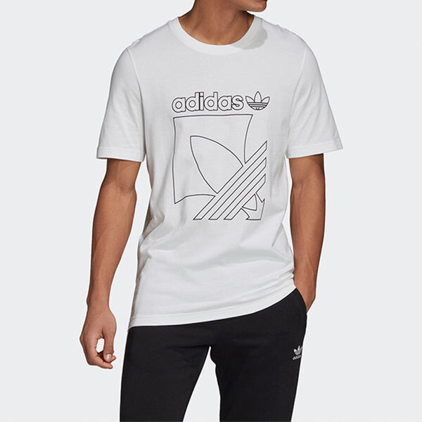 Футболка оригинальные sprt 3s футболка спортивная с коротким рукавом белая Adidas, белый — фото 3