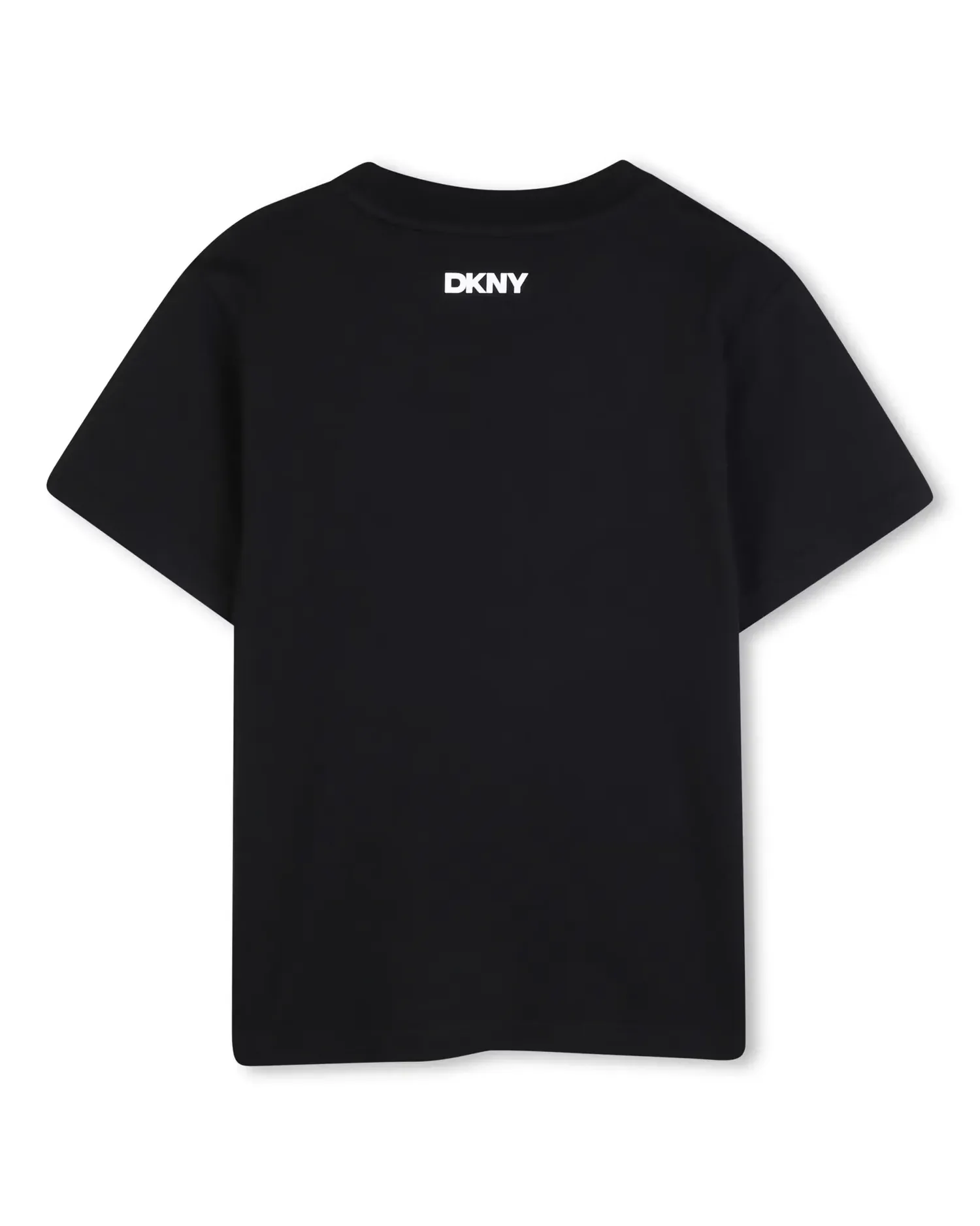 Унисекс футболка из хлопка с большим принтом DKNY, черный — фото 3