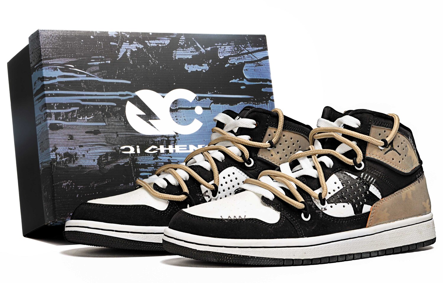 

Кроссовки Jordan Access Vintage Basketball Shoes Women's Mid-top Black/White/Brown, черный/белый/коричневый