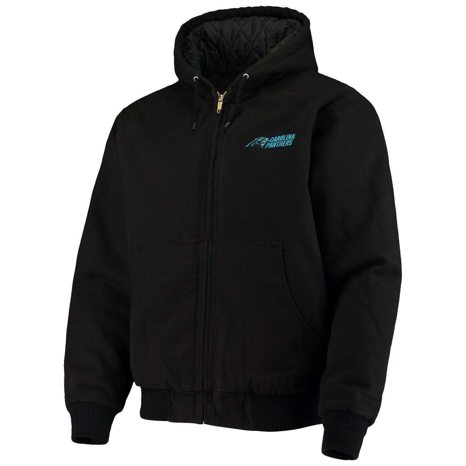

Мужская куртка Dunbrooke Black Carolina Panthers Dakota из хлопка с капюшоном из парусины