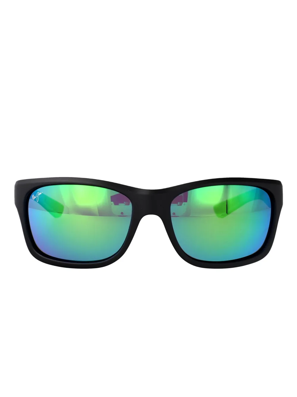

Прямоугольные зеркальные солнцезащитные очки Maui Jim, черный
