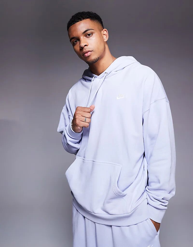 

Толстовка свободного кроя Nike Club French Terry сиреневого цвета