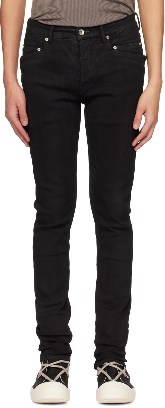 

Черные джинсы с вырезом Tyrone Rick Owens Drkshdw, цвет Black