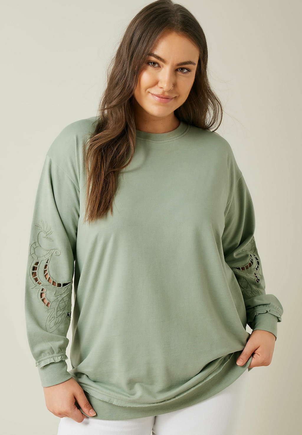 

Толстовка CUTWORK CREW NECK Evans, светло-зеленый