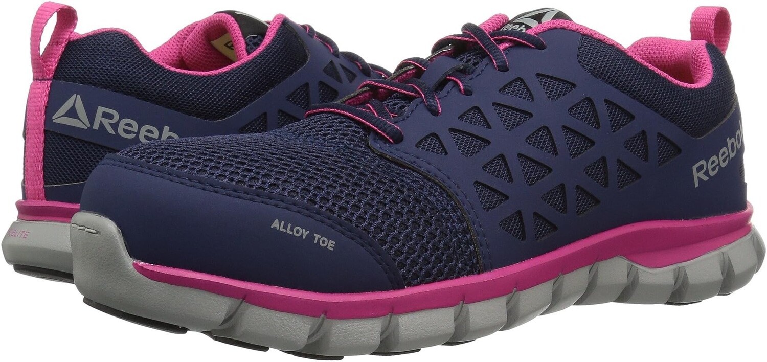 

Кроссовки Reebok Work Sublite Cushion Work Alloy Toe EH, цвет Navy/Pink