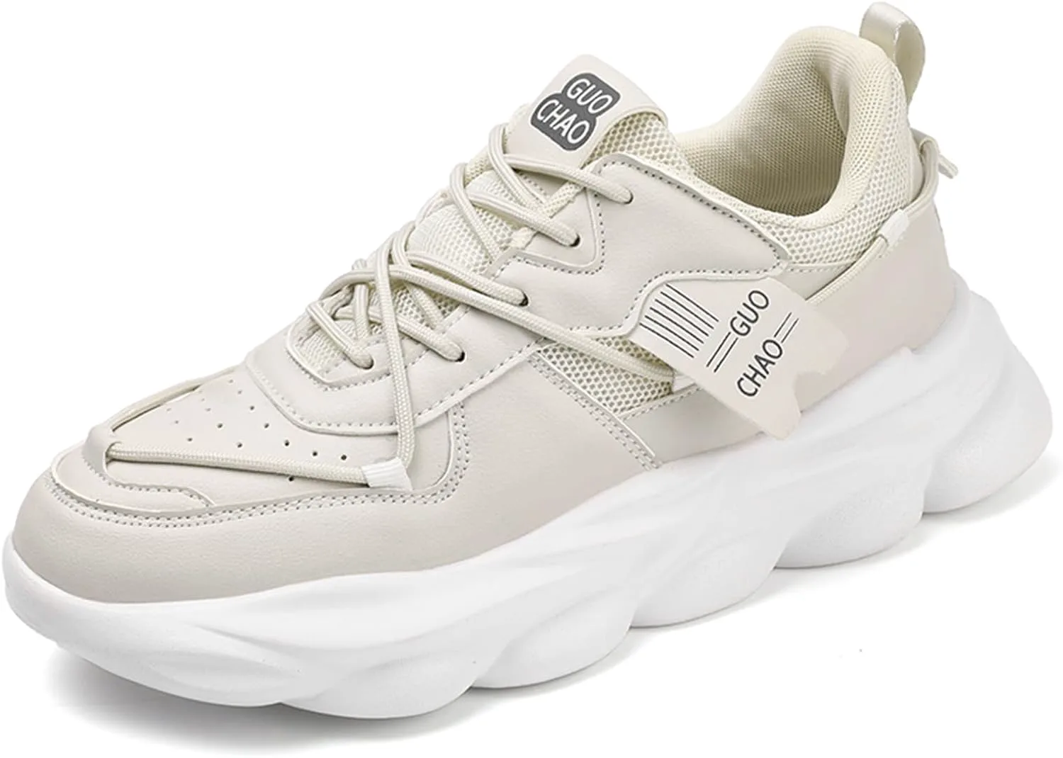 

Мужские кроссовки для бега на шоссе с амортизацией, мужские кеды, теннисные и ходовые спортивные повседневные обувь для мужчин SPWAGYM, бежевый