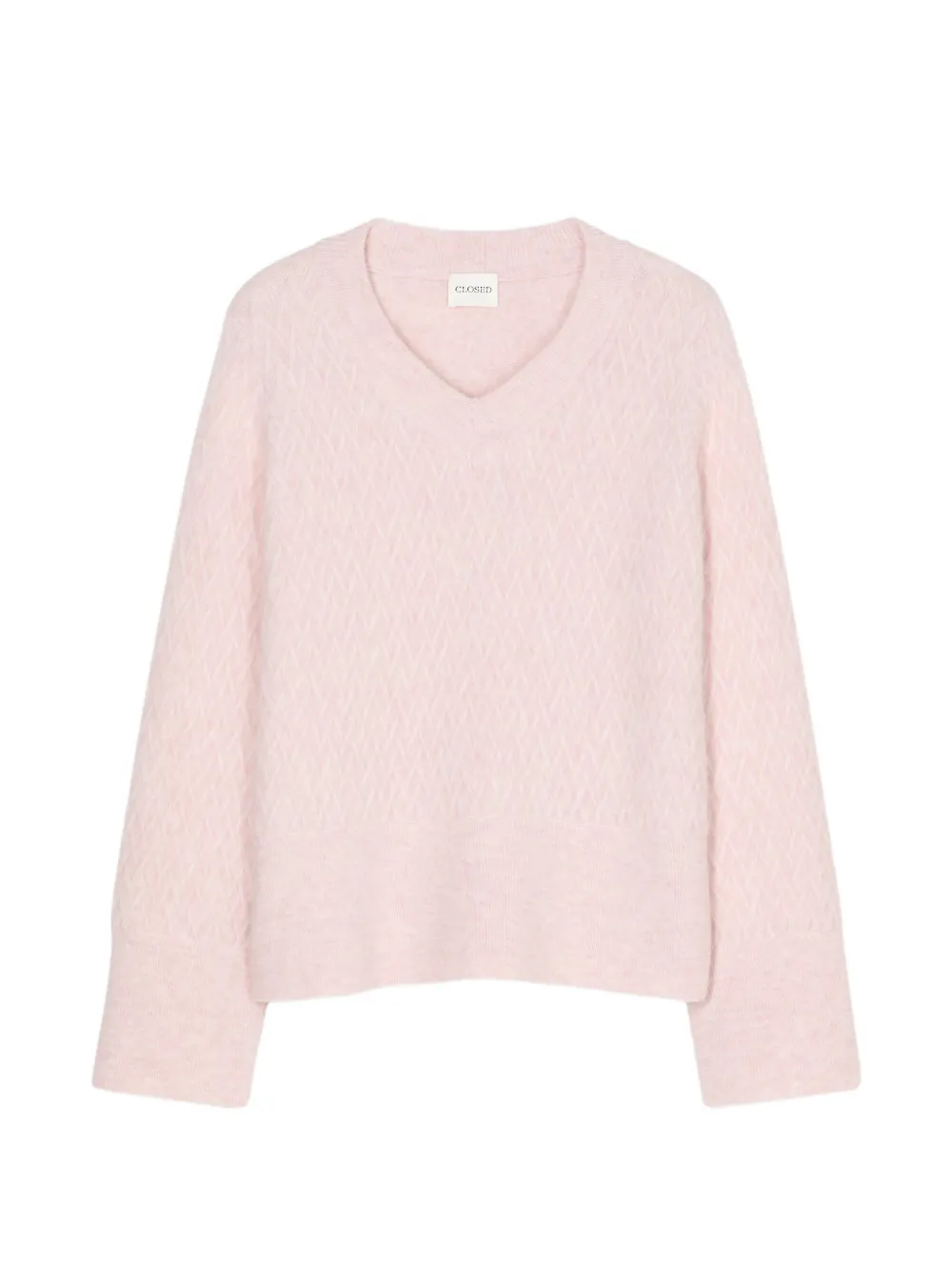 

Джемпер с V-образным вырезом и длинными рукавами Closed, розовый