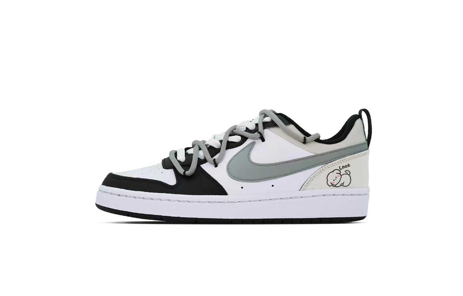 

Кроссовки Nike Court Borough Skateboarding Shoes Women's Low-top Haze Gray, серый
