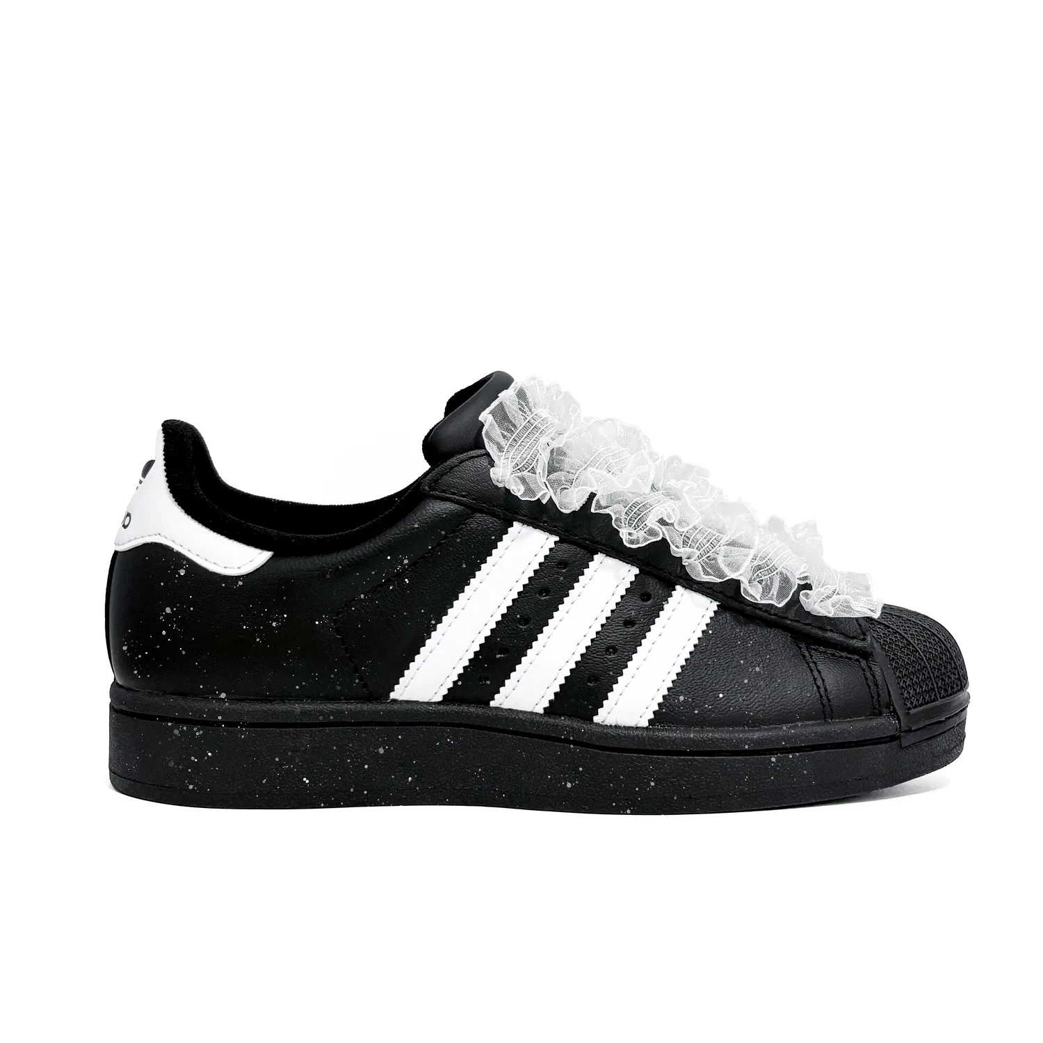Кроссовки Superstar 2 Icy Snow Leather Low top детские скейтбординговые Black для подростков Adidas Originals — фото 3