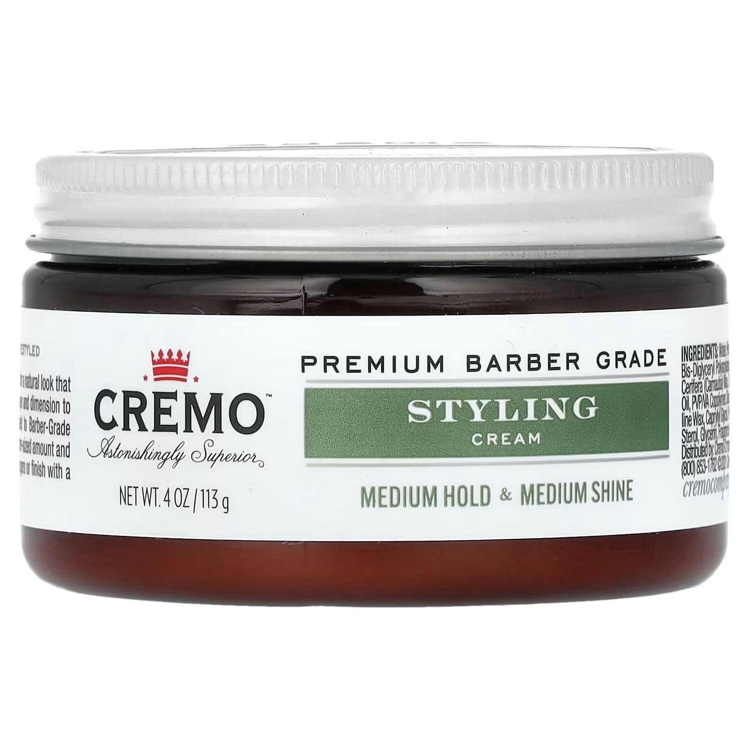 

Крем для укладки Cremo средней фиксации и среднего блеска, 4 унции (113 г)