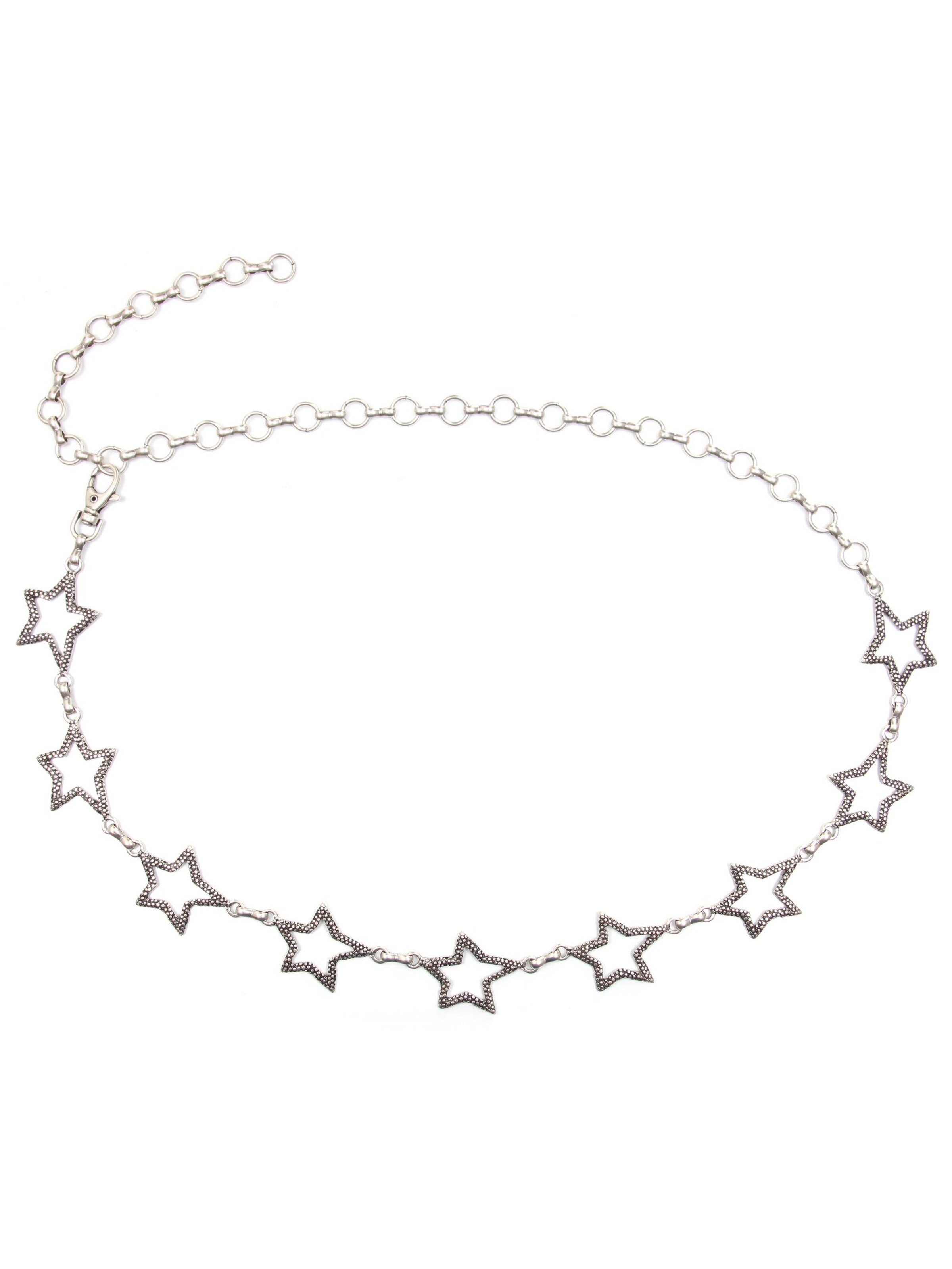 

COLLEZIONE ALESSANDRO Ремень 'Star' в серебристом цвете