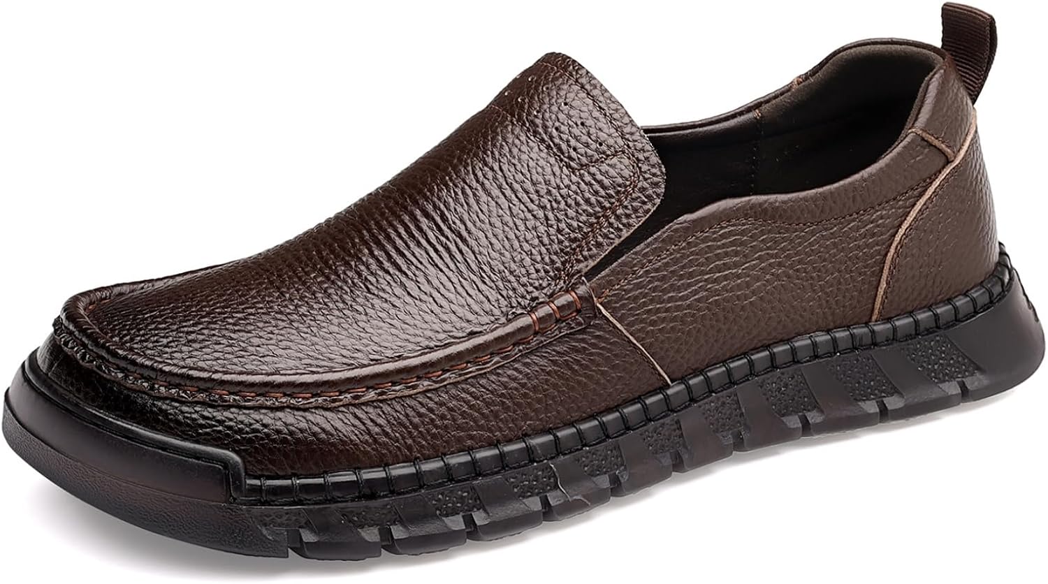 

Мужские слипоны ручной работы из натуральной кожи с круглым носком, классические туфли для вождения с толстой амортизирующей подошвой, для делового повседневного ношения, работы в офисе, ежедневных поездок и полуформальных мероприятий Psieicwm,...