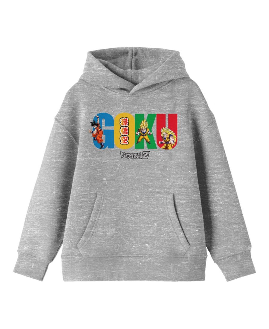 

Толстовка с капюшоном Multiple Goku Youth Heather Gray Hoodie-L Dragon Ball Z, Gray