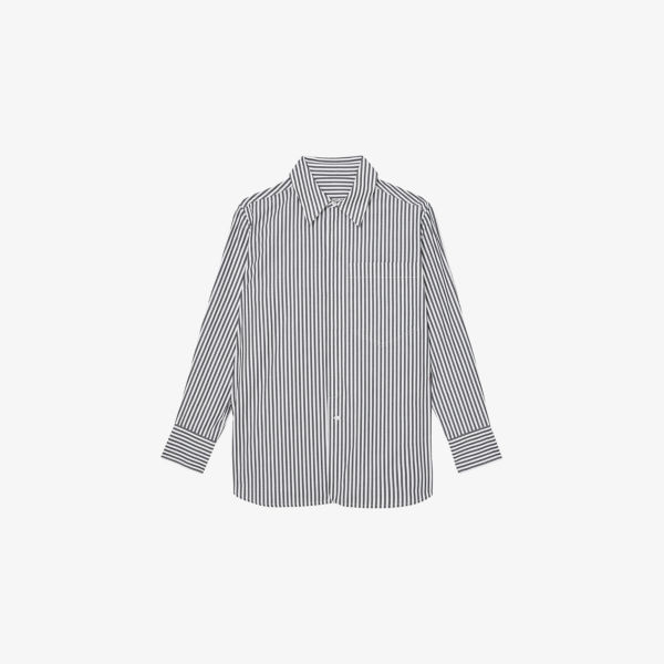 

Рубашка Reiss x les 100 ciels Blair полосатая хлопковая, белый