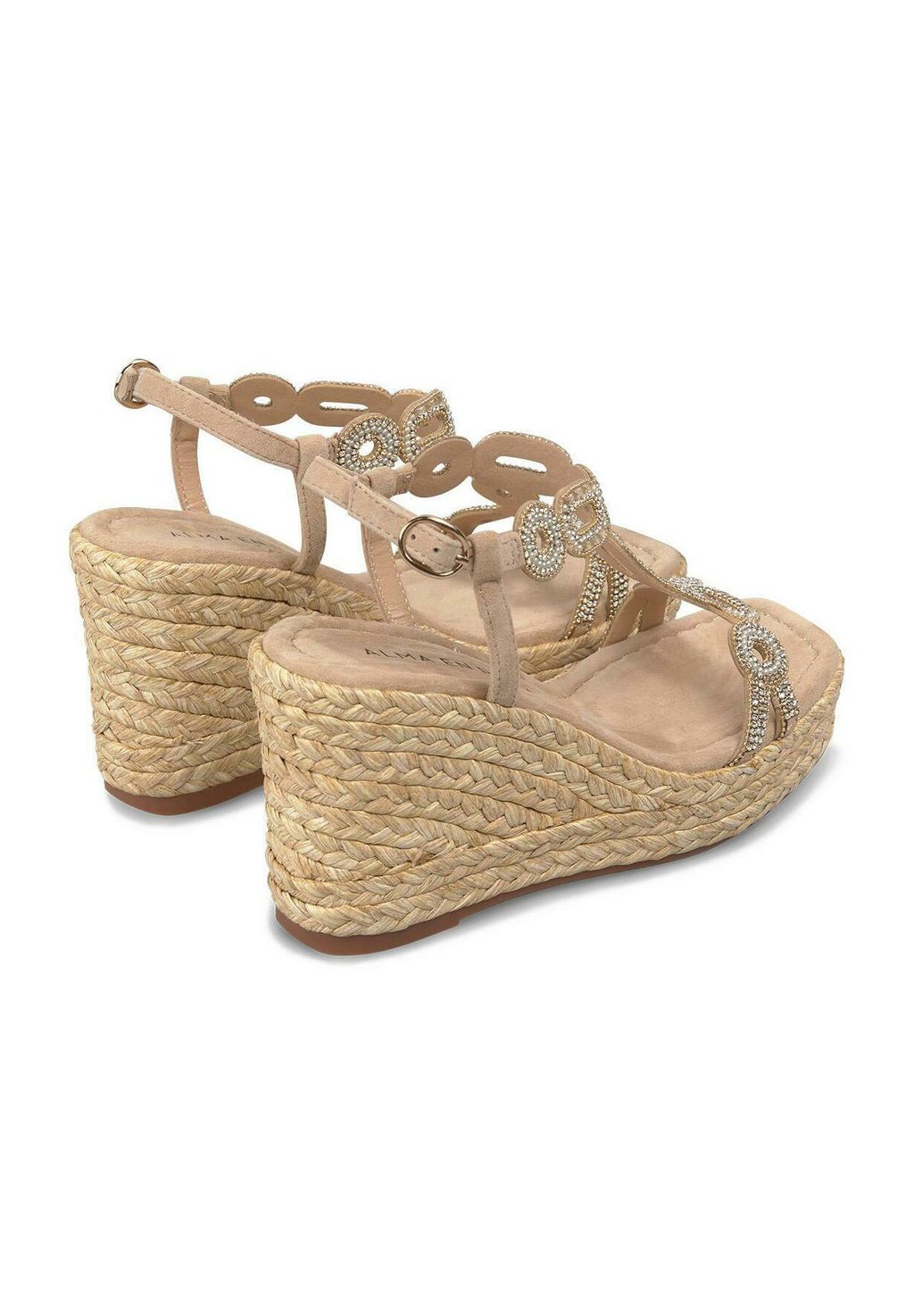 Босоножки на танкетке DE CON Y CIERRE HEBILLA - High heeled sandals Alma en Pena, светло-коричневый — фото 4