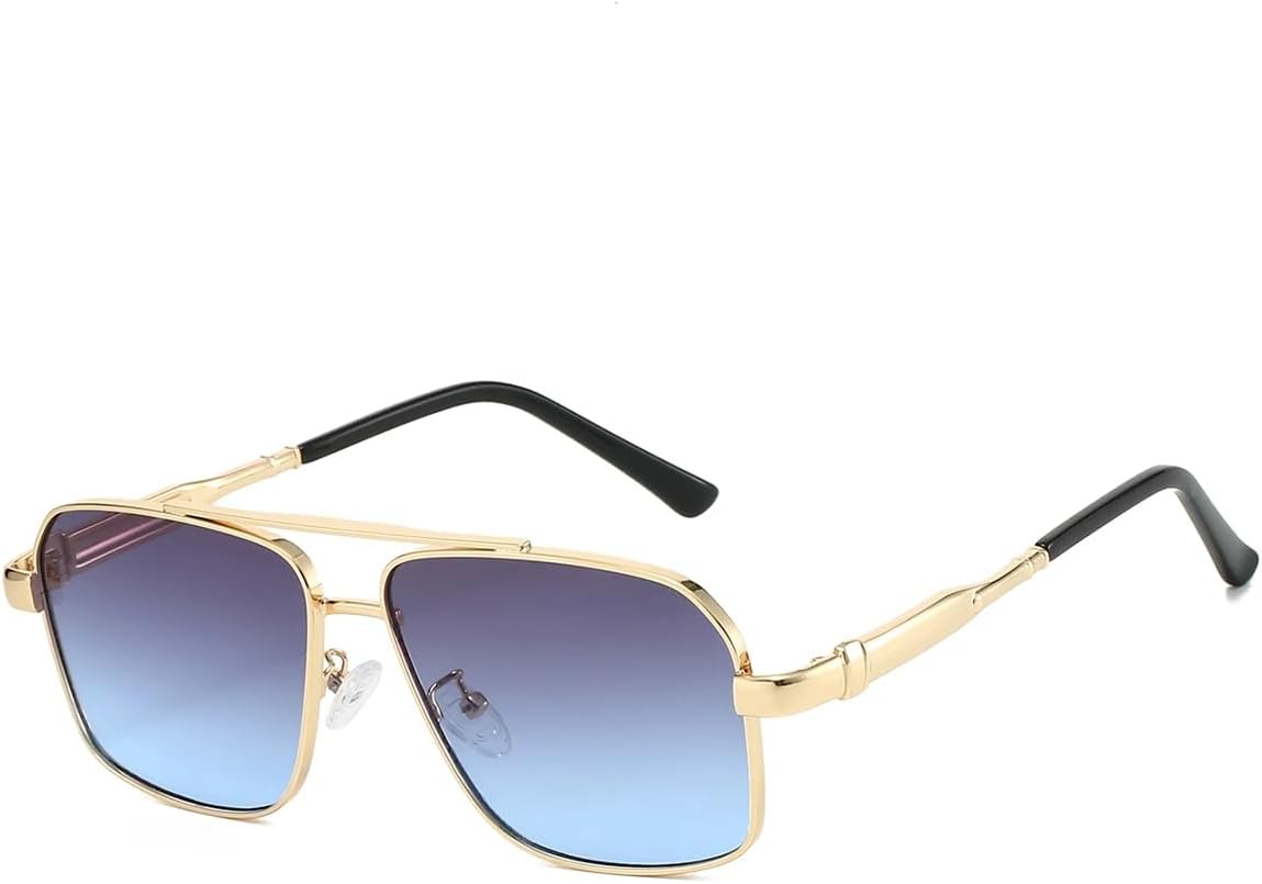 

Винтажные солнцезащитные очки для мужчин, модные градиентные многоцветные повседневные очки для женщин, стильные солнцезащитные очки большого размера UUPTTPL, G-grey Blue