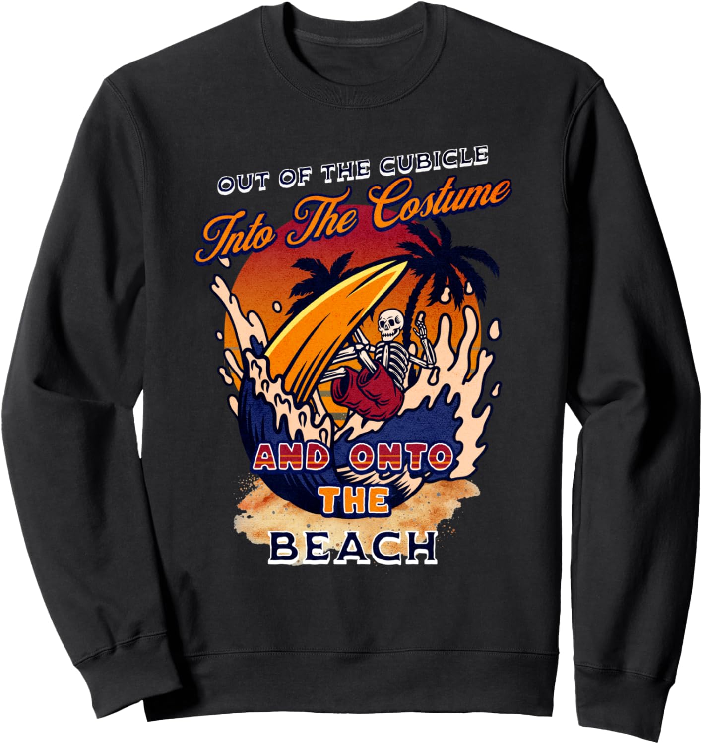 

Забавная толстовка в стиле ретро-винтаж для офисного работника на Хэллоуин Funny Halloween Clothing Co., черный