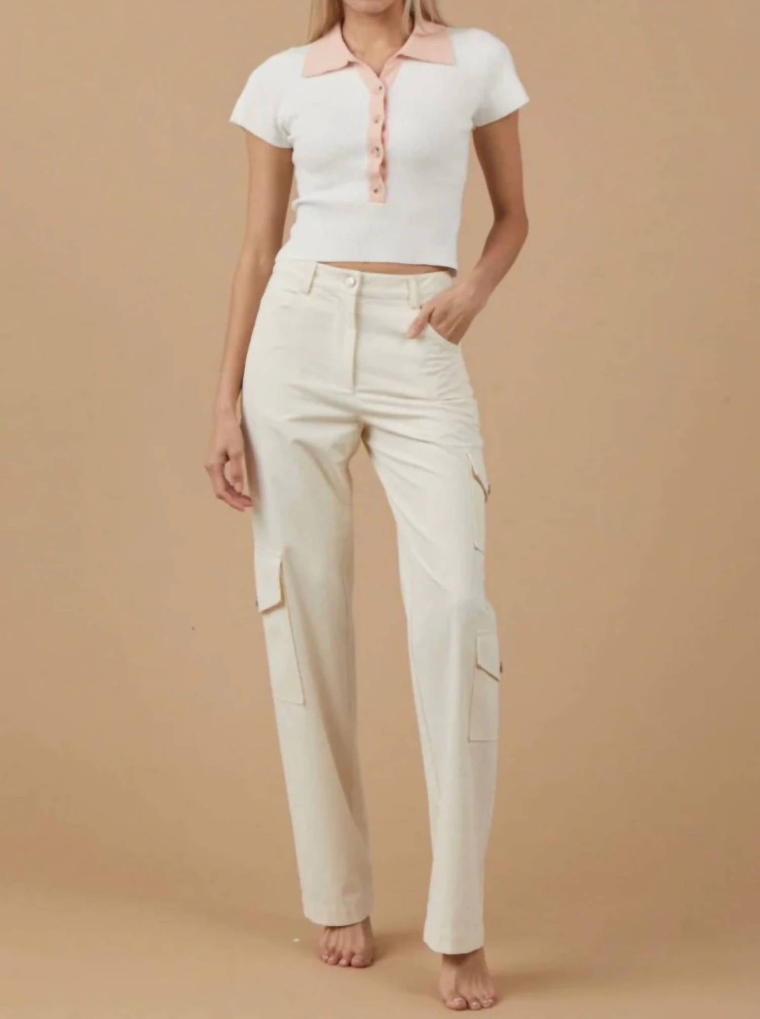 

Утилитарные брюки Teddy в бежевом цвете Rue Sophie